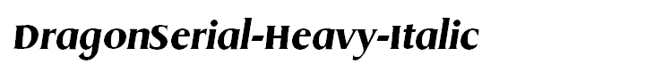 DragonSerial-Heavy-Italic