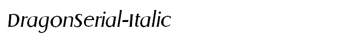 DragonSerial-Italic