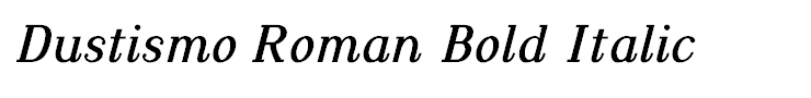 Dustismo Roman Bold Italic