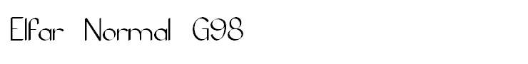 Elfar Normal G98