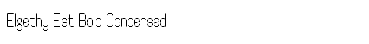Elgethy Est Bold Condensed