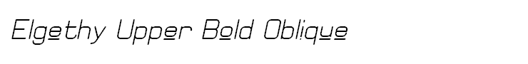 Elgethy Upper Bold Oblique