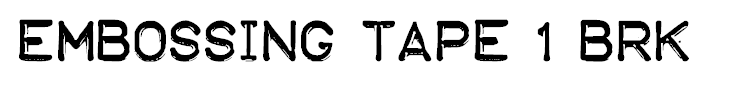 Embossing Tape 1 BRK
