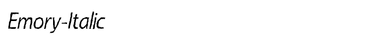 Emory-Italic