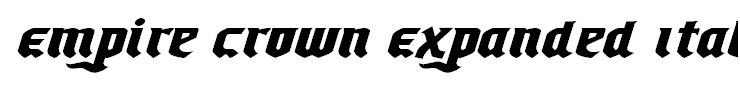 Empire Crown Expanded Italic