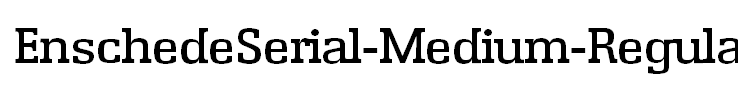 EnschedeSerial-Medium-Regular