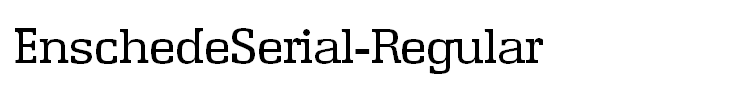 EnschedeSerial-Regular