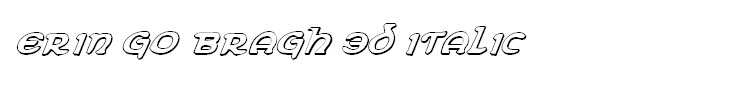 Erin Go Bragh 3D Italic