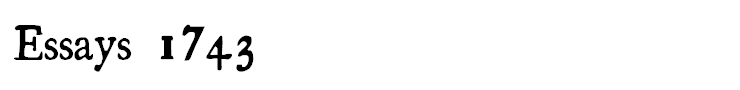 Essays 1743