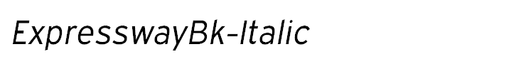 ExpresswayBk-Italic