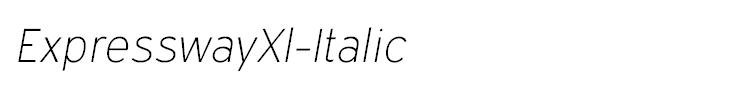 ExpresswayXl-Italic