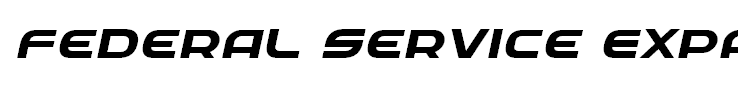 Federal Service Expanded Bold Italic