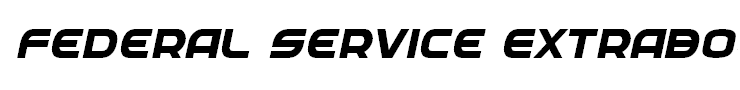 Federal Service ExtraBold Italic