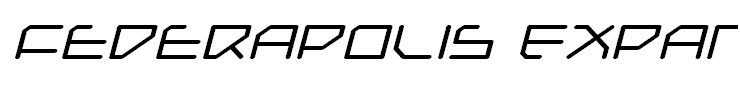 Federapolis Expanded Italic
