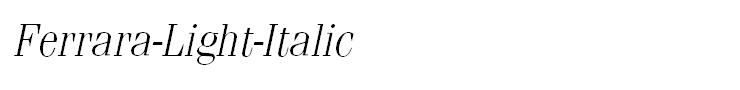 Ferrara-Light-Italic
