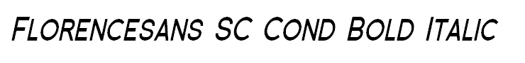 Florencesans SC Cond Bold Italic
