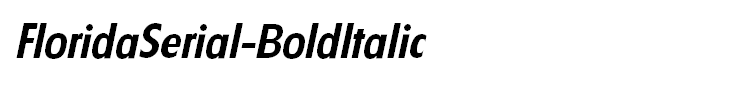 FloridaSerial-BoldItalic