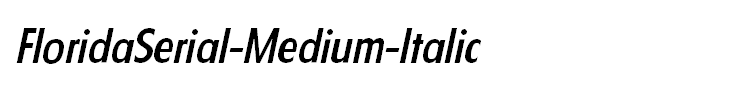 FloridaSerial-Medium-Italic