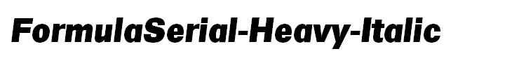 FormulaSerial-Heavy-Italic