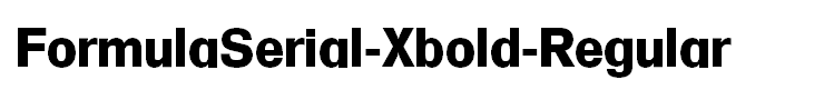 FormulaSerial-Xbold-Regular