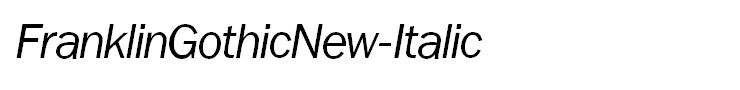 FranklinGothicNew-Italic