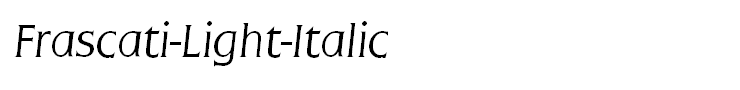 Frascati-Light-Italic