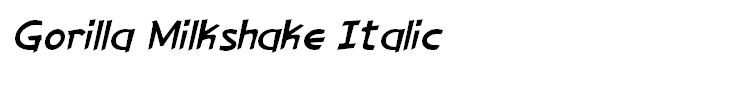 Gorilla Milkshake Italic