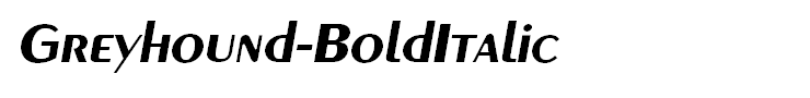 Greyhound-BoldItalic