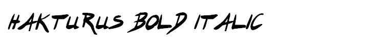 Hakturus Bold Italic