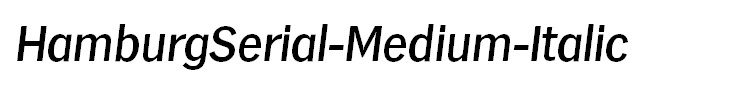 HamburgSerial-Medium-Italic
