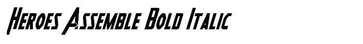 Heroes Assemble Bold Italic