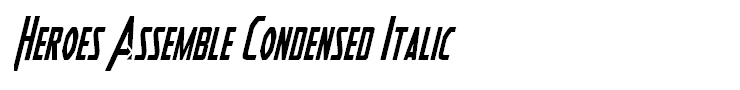 Heroes Assemble Condensed Italic