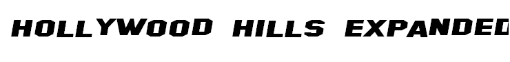 Hollywood Hills Expanded Italic