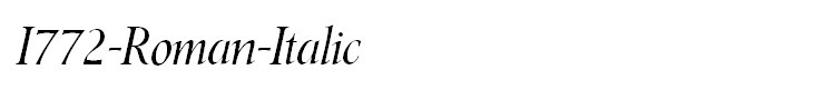 I772-Roman-Italic