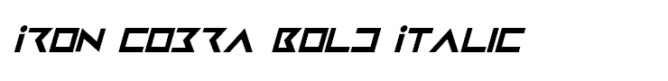 Iron Cobra Bold Italic