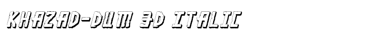 Khazad-Dum 3D Italic