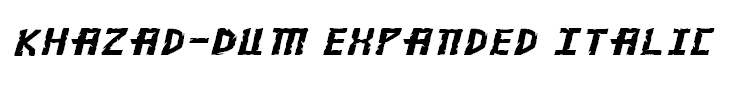 Khazad-Dum Expanded Italic
