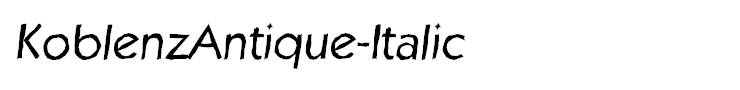 KoblenzAntique-Italic