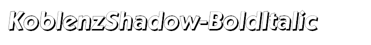 KoblenzShadow-BoldItalic