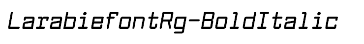 LarabiefontRg-BoldItalic