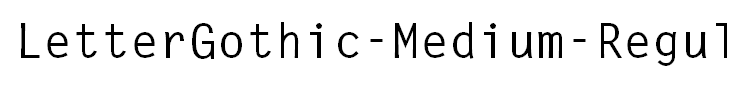 LetterGothic-Medium-Regular