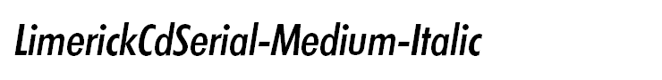 LimerickCdSerial-Medium-Italic