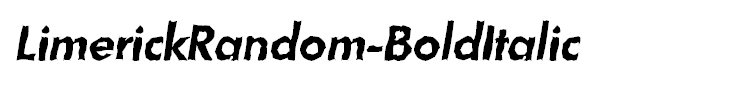 LimerickRandom-BoldItalic