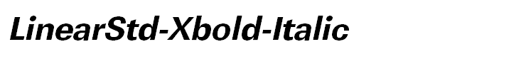 LinearStd-Xbold-Italic