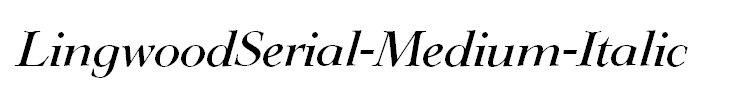 LingwoodSerial-Medium-Italic