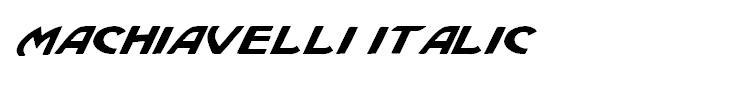 Machiavelli Italic