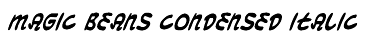 Magic Beans Condensed Italic