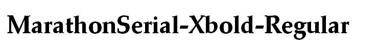MarathonSerial-Xbold-Regular