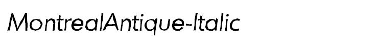 MontrealAntique-Italic