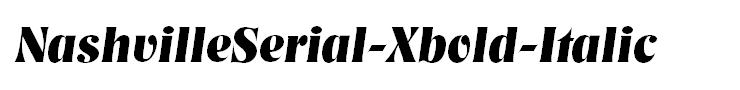 NashvilleSerial-Xbold-Italic